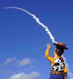 Disney’s Buzz Lightyear Aboard Space Shuttle Discovery
