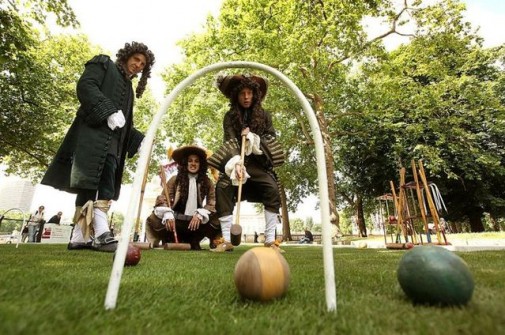 Pall Mall Turns Into A Croquet Lawn As Londoners Enjoy The Sunshine